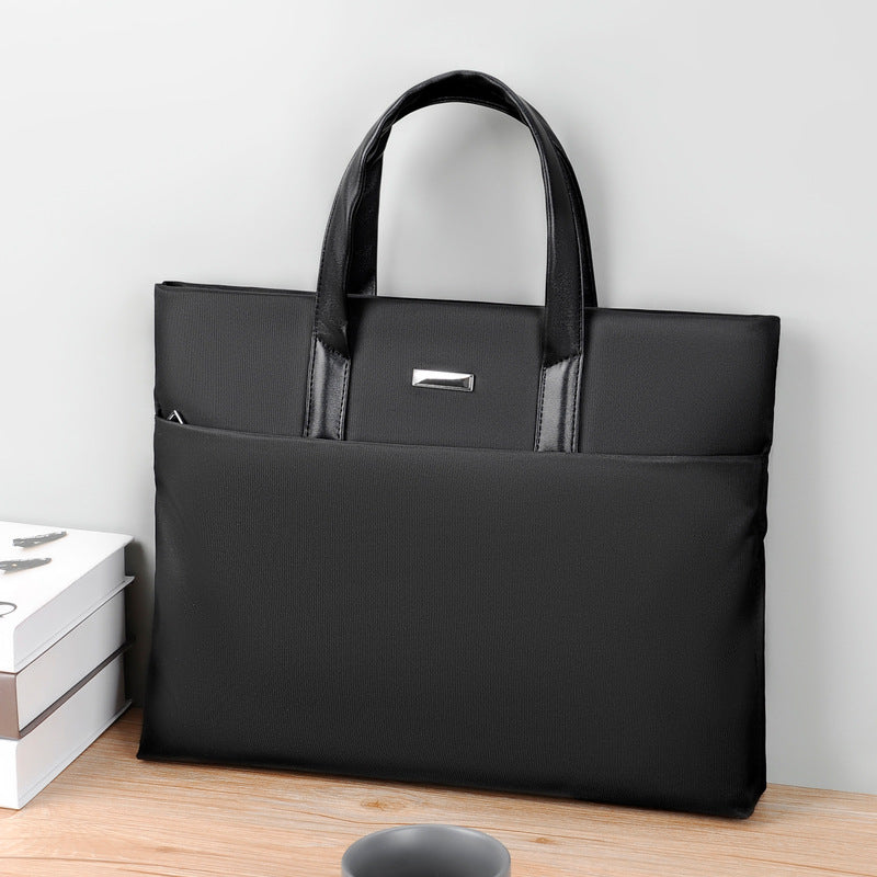 Business Tote Bag with Laptop Compartment and Padded Handles, Multiple Interior Pockets