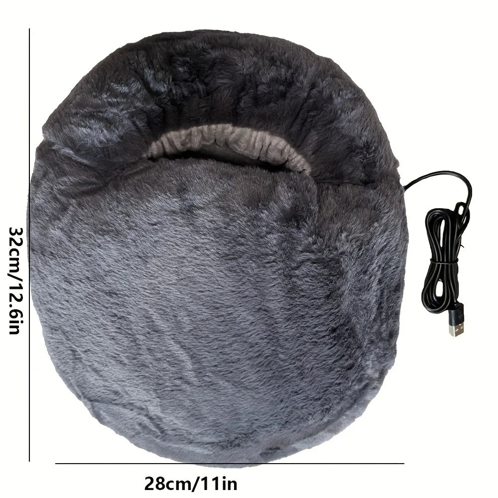 Dual Foot Warmer with USB Connection and Washable Flannel Cover