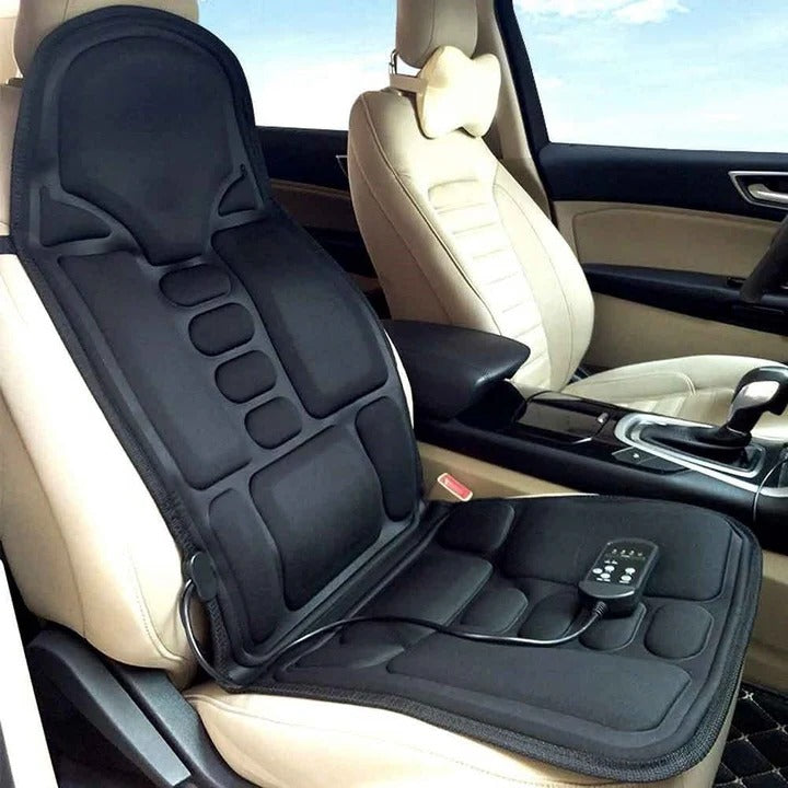 Heated Massage Pad with 8 Patterns and Dual Power Adapters for Car and Home