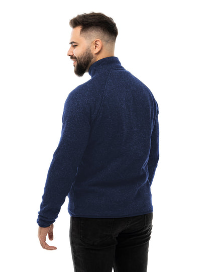Mens Heated Fleece Jacket with Five Carbon Fiber Zones and Three Heat Levels for Outdoors