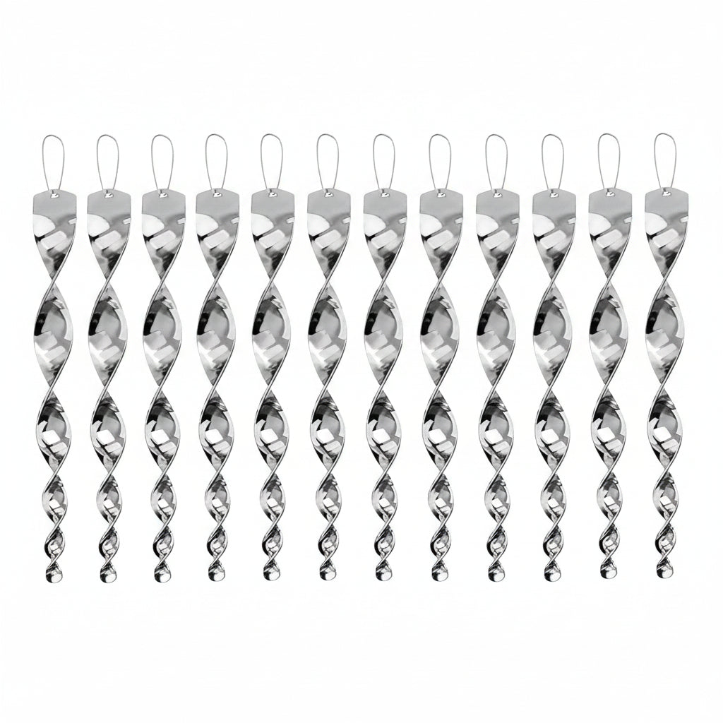 Rotating Reflective Spiral Rod with Included Hanging Rope for Bird Deterrent