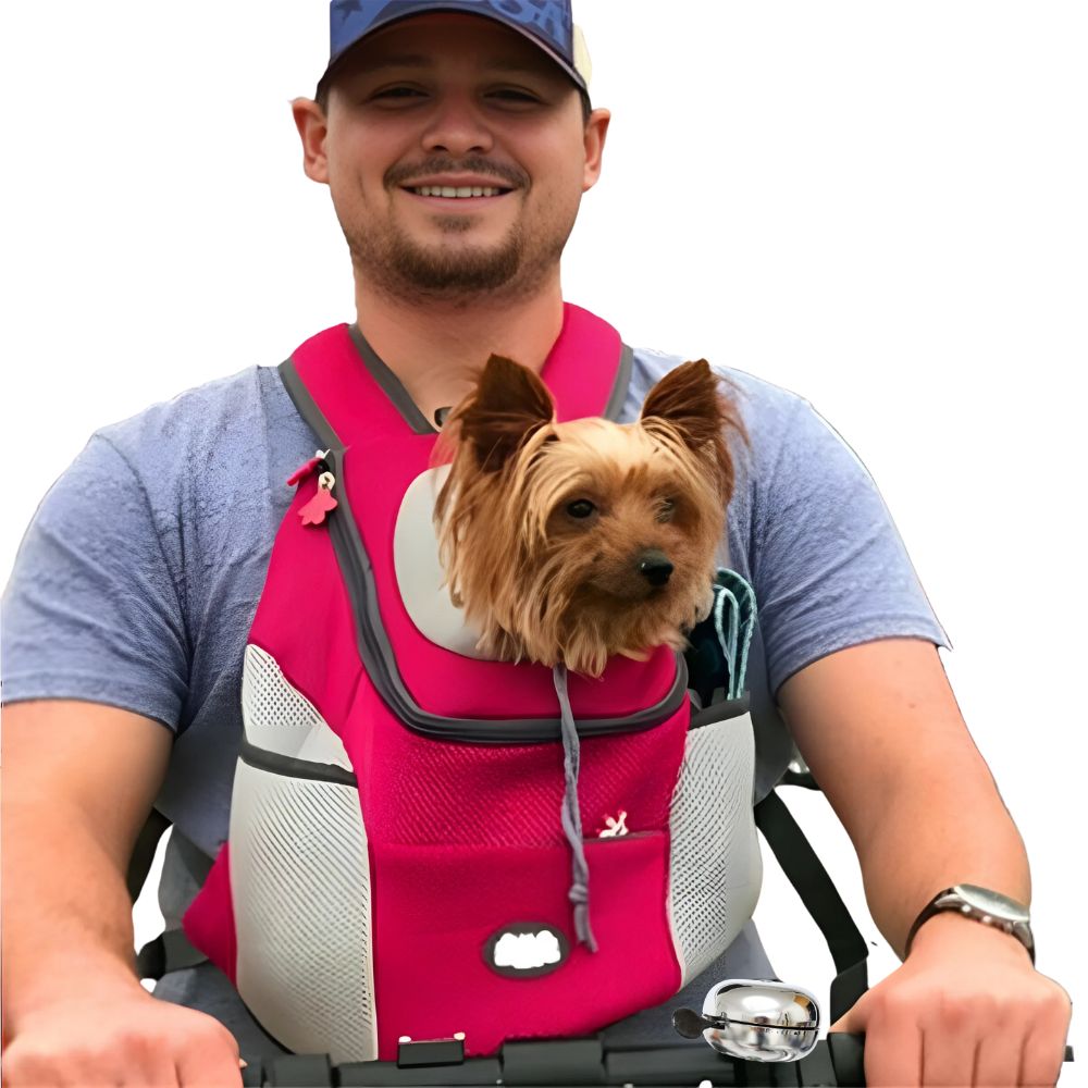 Pet Carrier Backpack with Mesh Ventilation and Interior Leash Hook