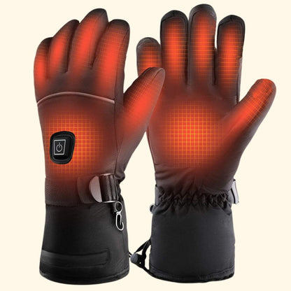 Rechargeable Heated Gloves with Touchscreen Fingertips and Carbon Fiber Heating, 8-Hour Battery