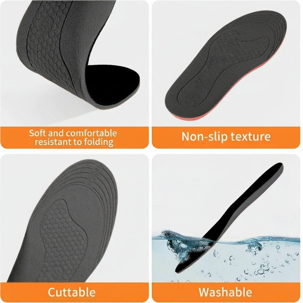 USB Rechargeable Heated Insoles with Dual Zones and Adjustable Temperature for Winter