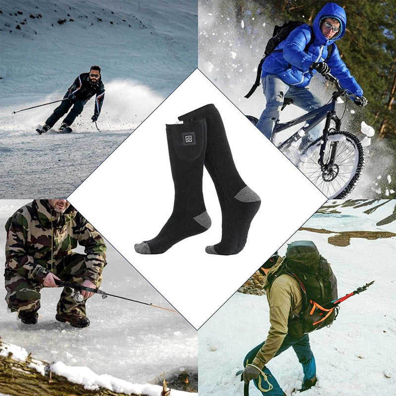 Heated Socks with Adjustable Temperature Levels and 8-Hour Runtime