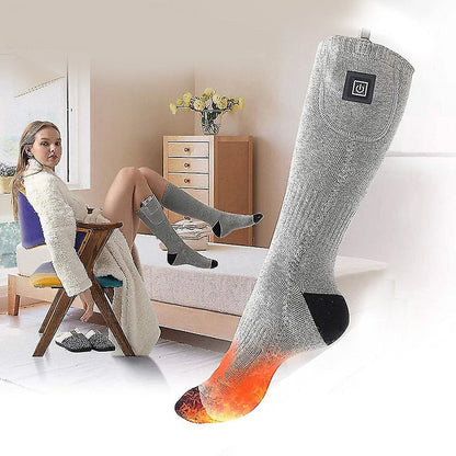 Heated Socks with Adjustable Temperature Levels and 8-Hour Runtime