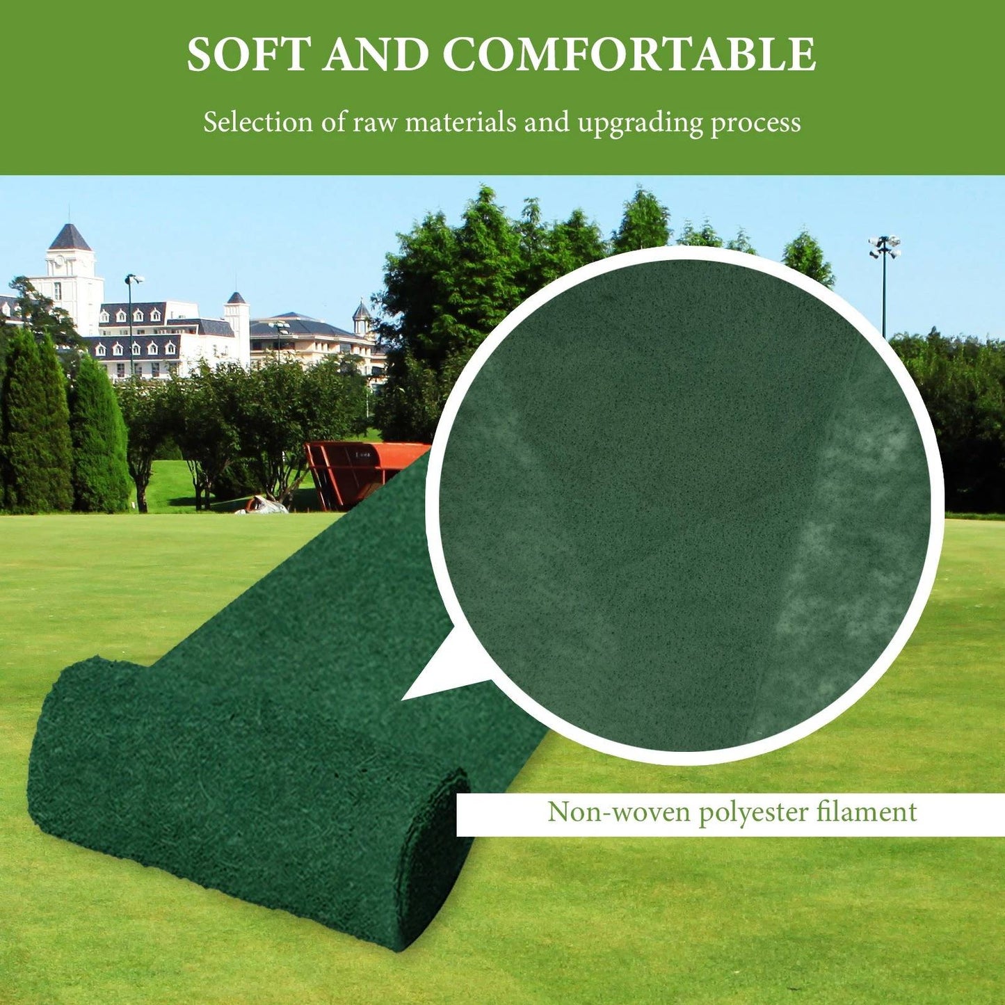 Grass Seed Mat with Pre-Embedded Seeds and Micro Fertilizer, Biodegradable