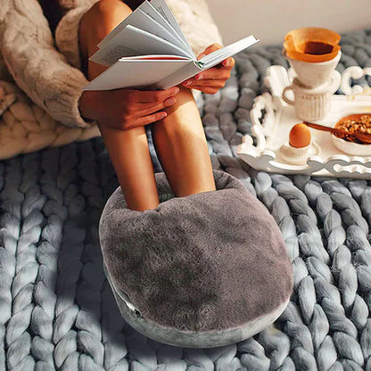 Enclosed Electric Foot Warmer with Adjustable Heat Settings and Removable Washable Liner