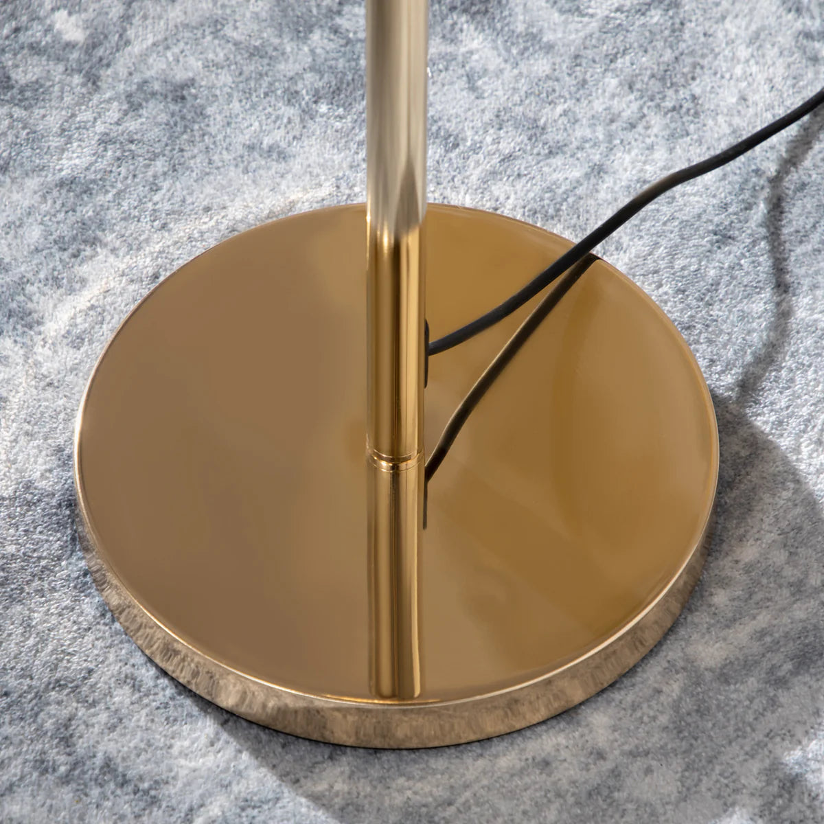 Bale 5-Light Crystal Floor Lamp, Gold Tone Metal Frame