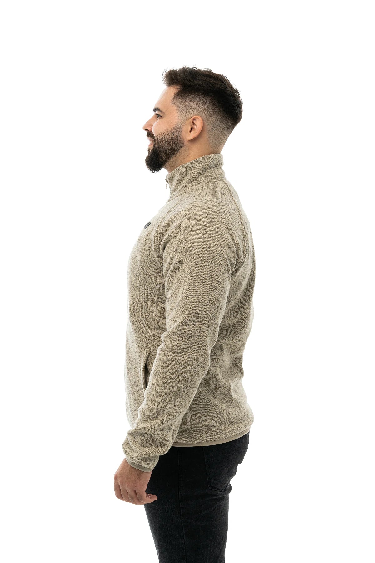 Mens Heated Fleece Jacket with Five Carbon Fiber Zones and Three Heat Levels for Outdoors