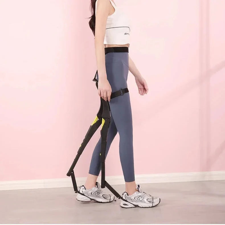 Wearable Folding Chair with Adjustable Waist Belt and Rubber Grip Base