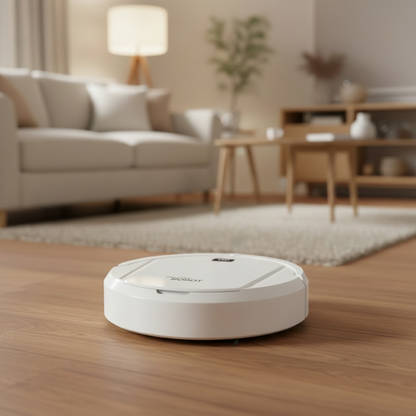 Robot Vacuum Cleaner with Quiet Operation and Fine Particle Filtration for Hard Floors