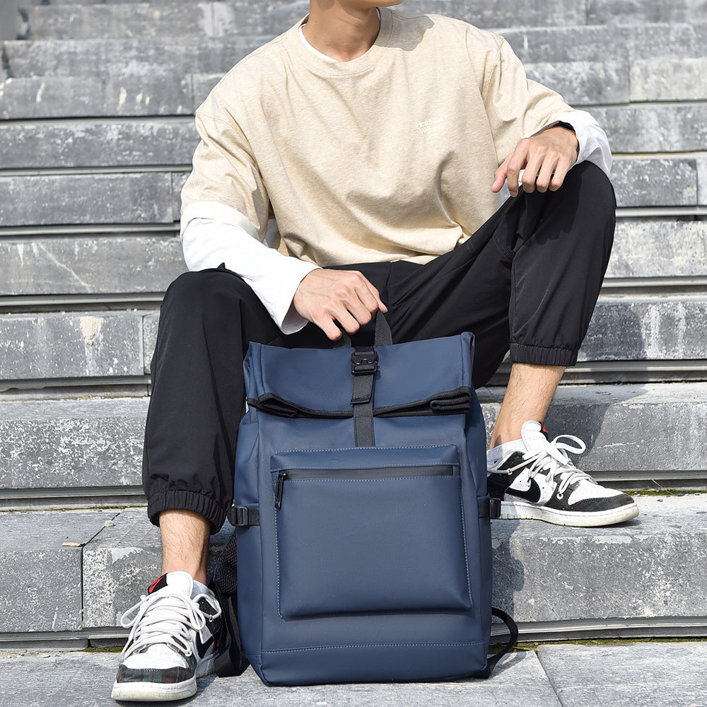 Laptop Rucksack with Waterproof Fabric and Front Access Pocket