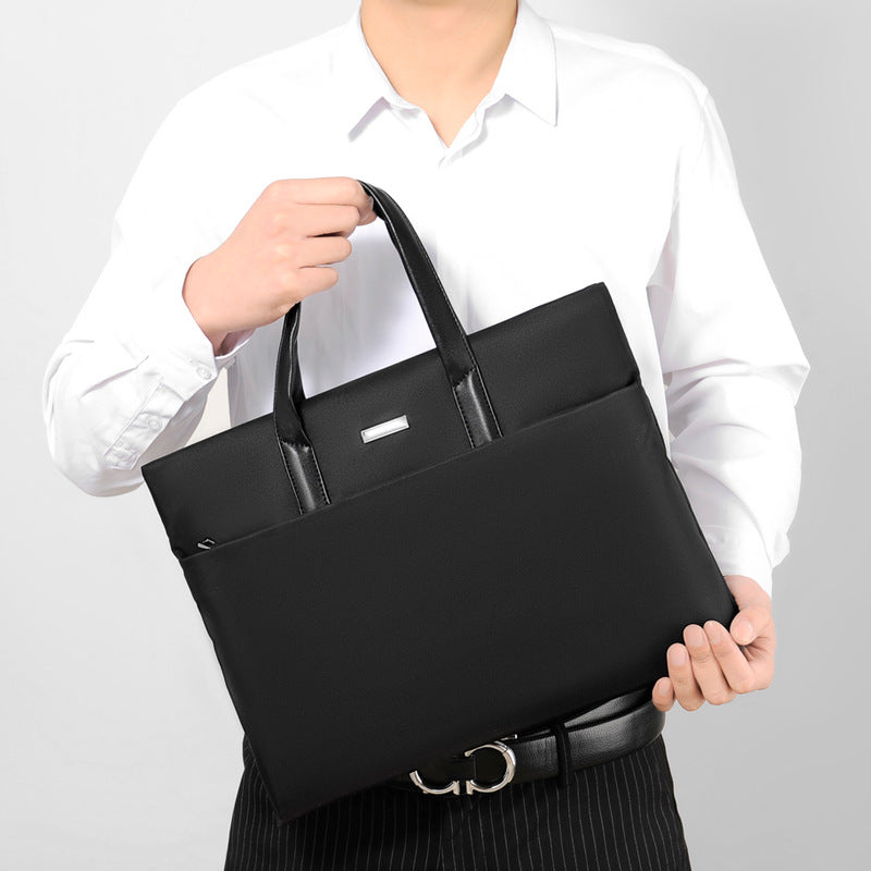 Business Tote Bag with Laptop Compartment and Padded Handles, Multiple Interior Pockets