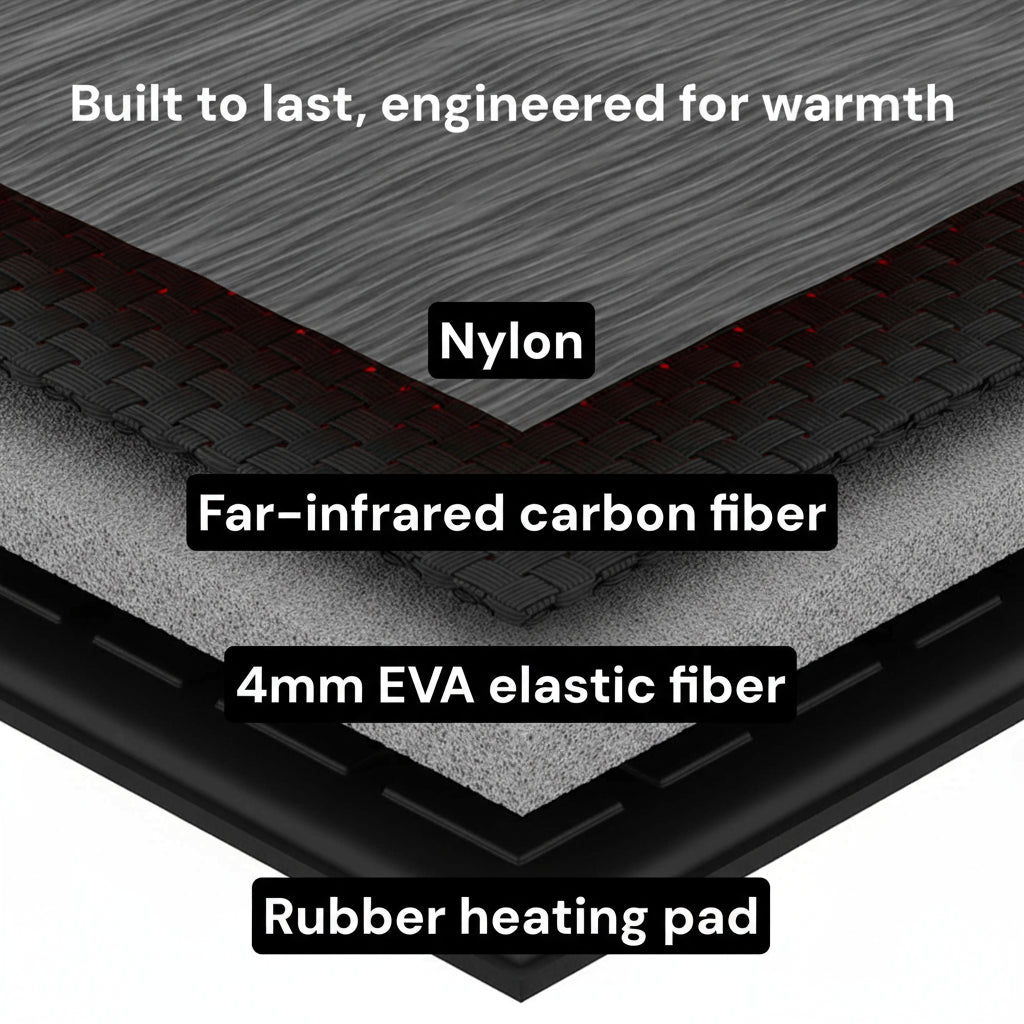 USB Rechargeable Heated Insoles with Dual Zones and Adjustable Temperature for Winter