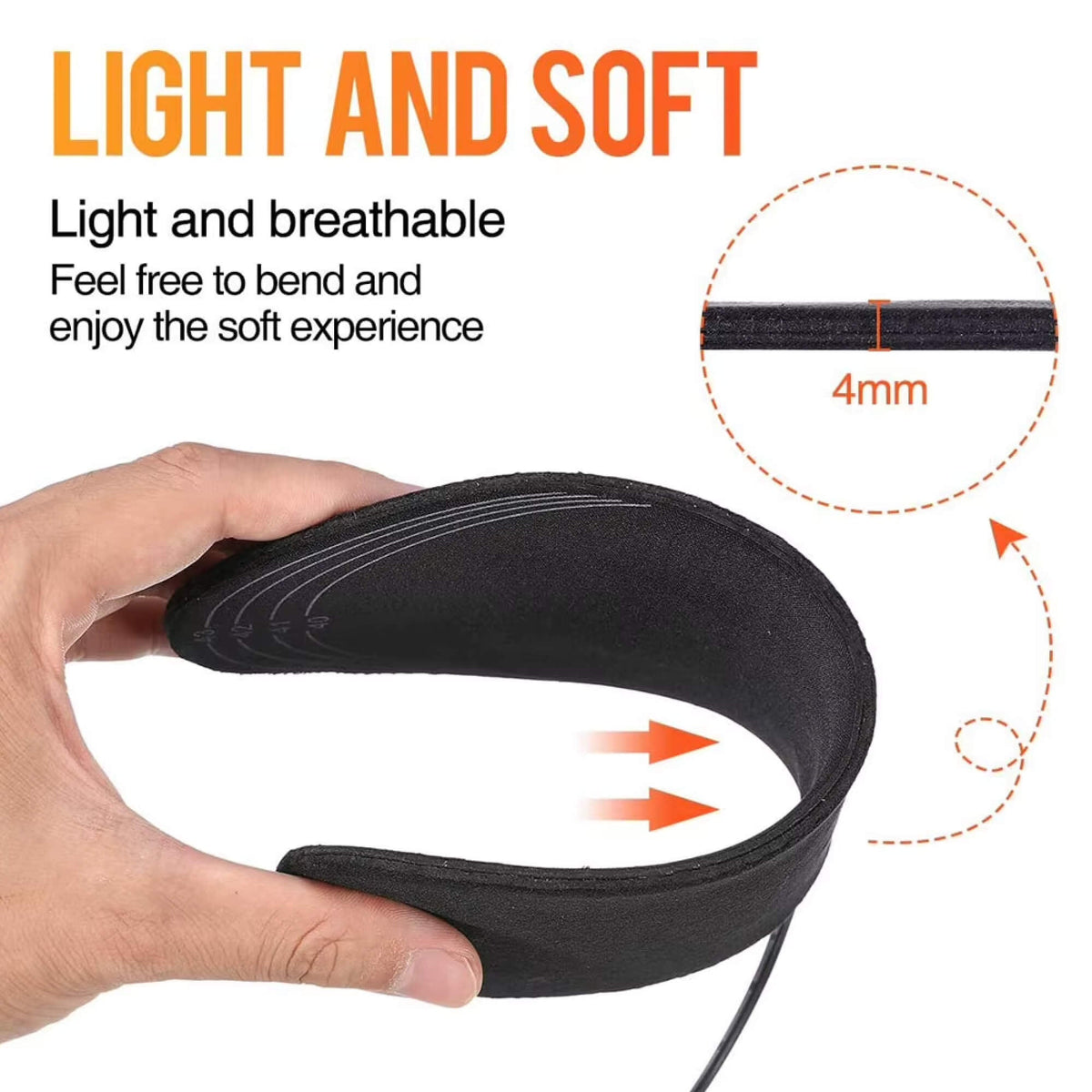 USB Rechargeable Heated Insoles with Dual Zones and Adjustable Temperature for Winter