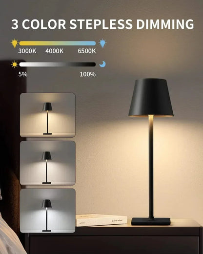 LED Desk Lamp with 3 Color Temperatures and Flexible Neck, Touch Control