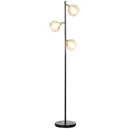 Bellro 3-Light Floor Lamp with Adjustable Glass Shades