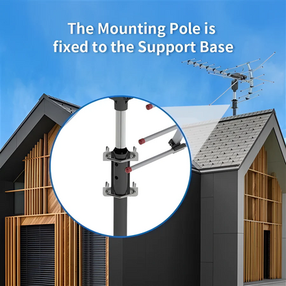Outdoor HD TV Antenna with Motorized 360 Degree Rotation and Remote Control, 33ft Cable