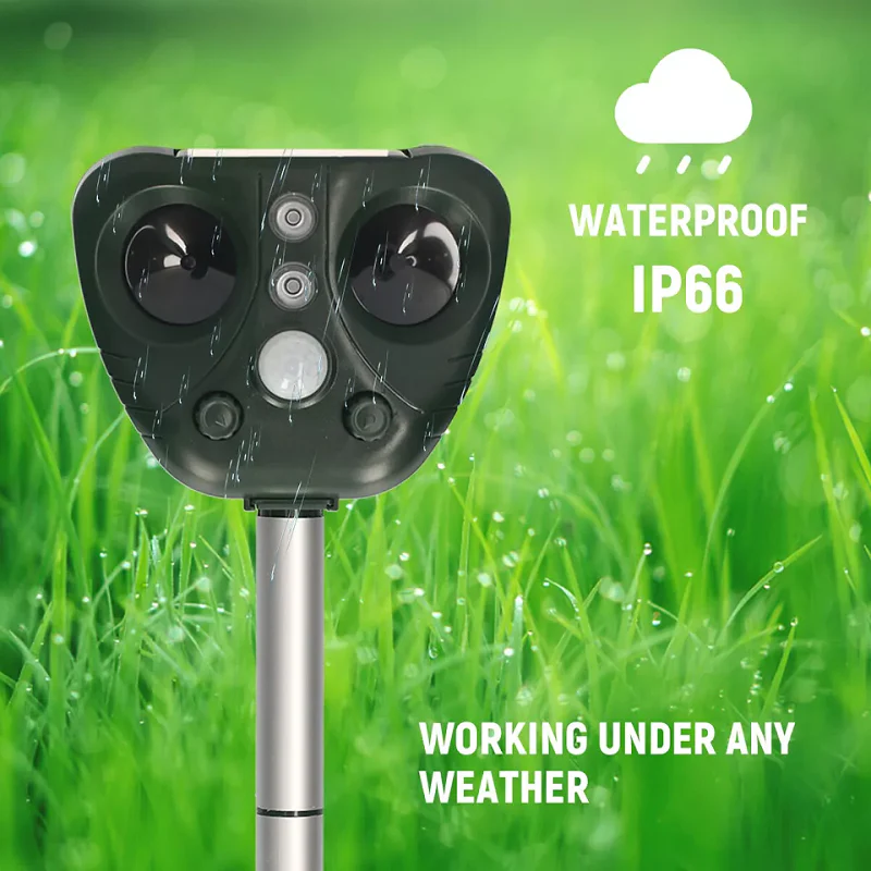 Ultrasonic Bird Repeller, Solar Powered Repeller for Birds