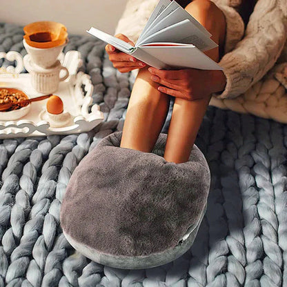 Enclosed Electric Foot Warmer with Adjustable Heat Settings and Removable Washable Liner