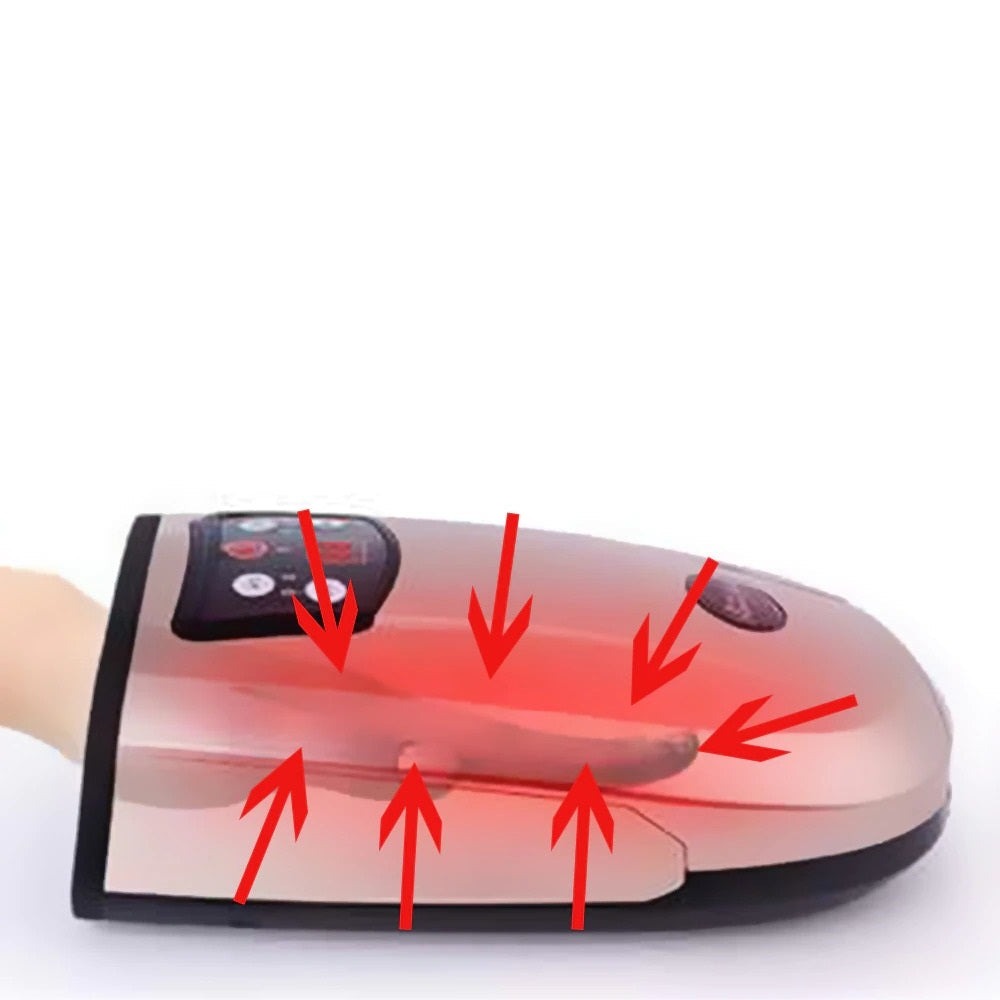 Hand Compression Massager with Battery and Plug-In Power, Universal Voltage