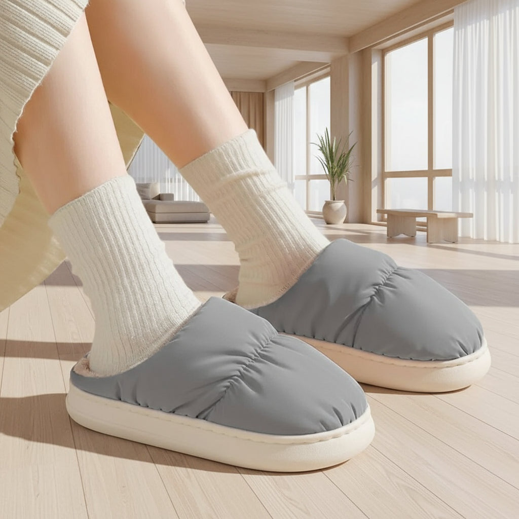 Heated Slippers with Detachable Power Cord and Nonslip Sole, Unisex