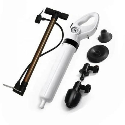 Manual Drain Unblocker with High Pressure Air Blasts and Trigger Control