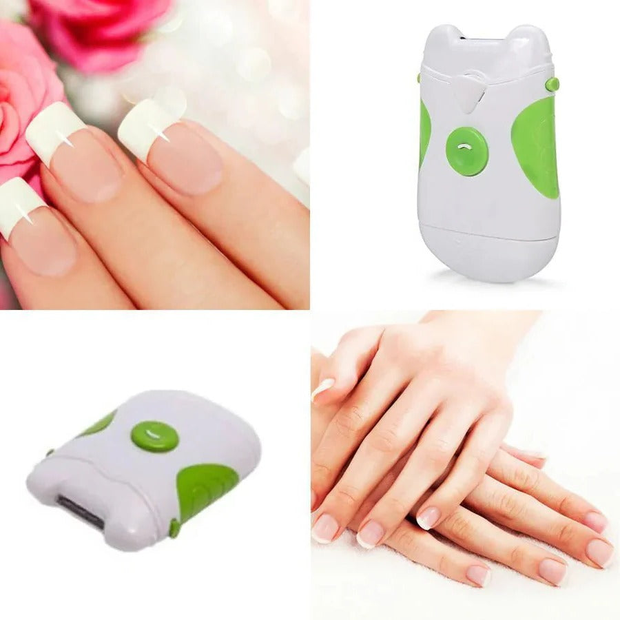 Cordless Electric Nail Clipper with LED Light and Rotating Blade