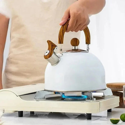 Stovetop Kettle with Automatic Whistle Alert and Flat Base for All Cooktops