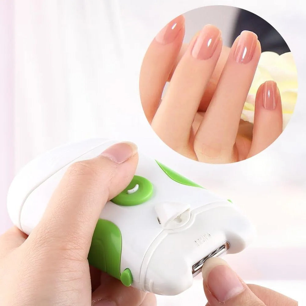 Cordless Electric Nail Clipper with LED Light and Rotating Blade