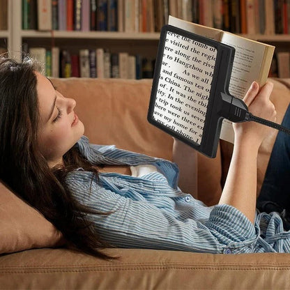 5X Magnifying Floor Lamp with Full-Page Lens and Adjustable Gooseneck Arm