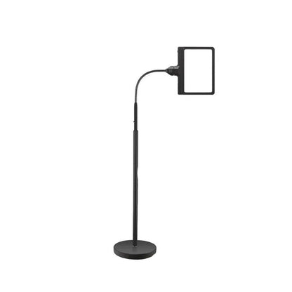 5X Magnifying Floor Lamp with Full-Page Lens and Adjustable Gooseneck Arm