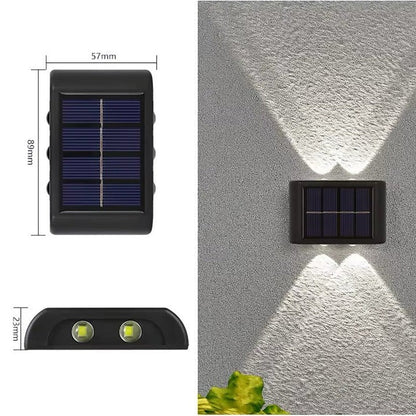 Solar Wall Light with Automatic Dusk-to-Dawn Sensor and Weather-Resistant Housing