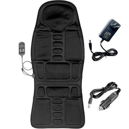 Heated Massage Pad with 8 Patterns and Dual Power Adapters for Car and Home