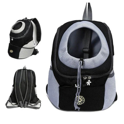 Pet Carrier Backpack with Mesh Ventilation and Interior Leash Hook