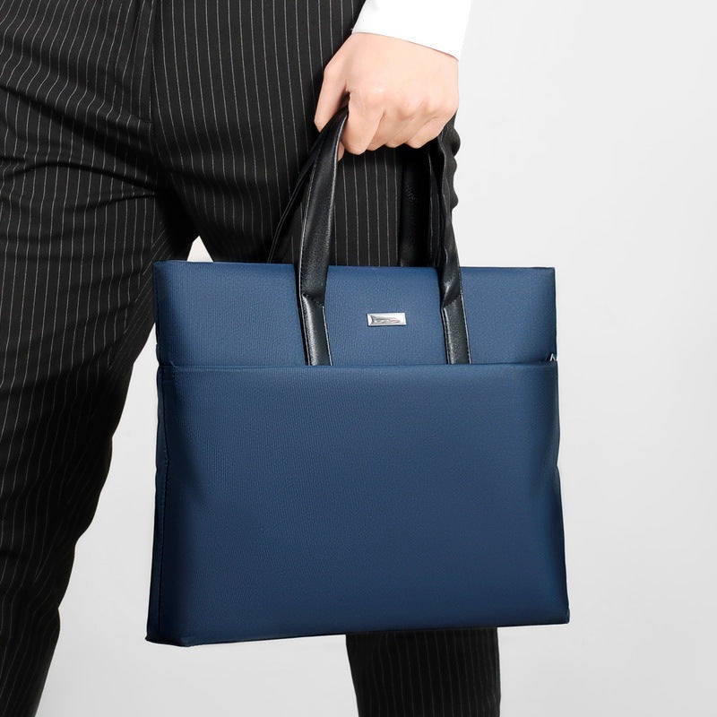 Business Tote Bag with Laptop Compartment and Padded Handles, Multiple Interior Pockets