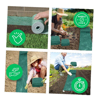 Grass Seed Mat with Pre-Embedded Seeds and Micro Fertilizer, Biodegradable