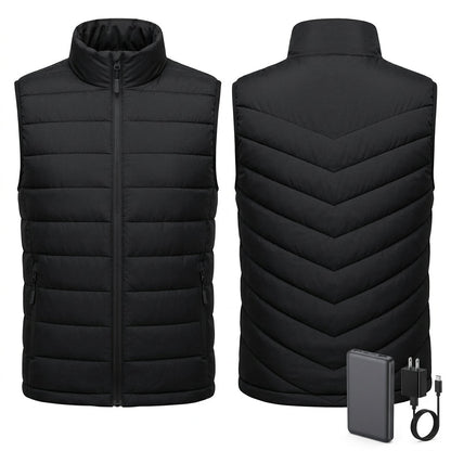 Womens Heated Puffer Vest with Rechargeable Battery and Three Heat Levels for Cold Days