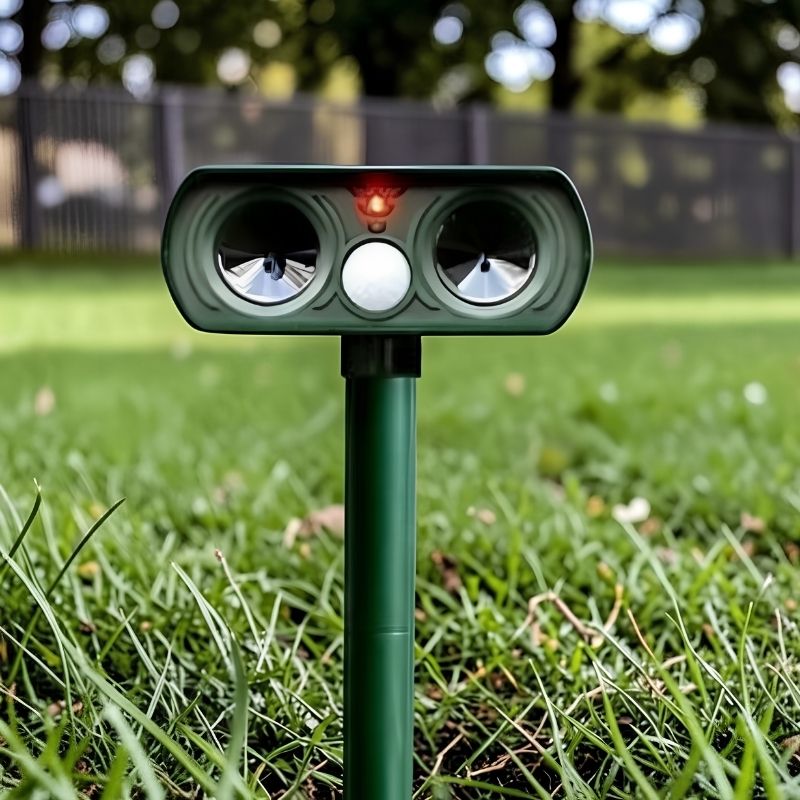 Motion Activated Ultrasonic Deer Repeller with Solar Power and Waterproof Design