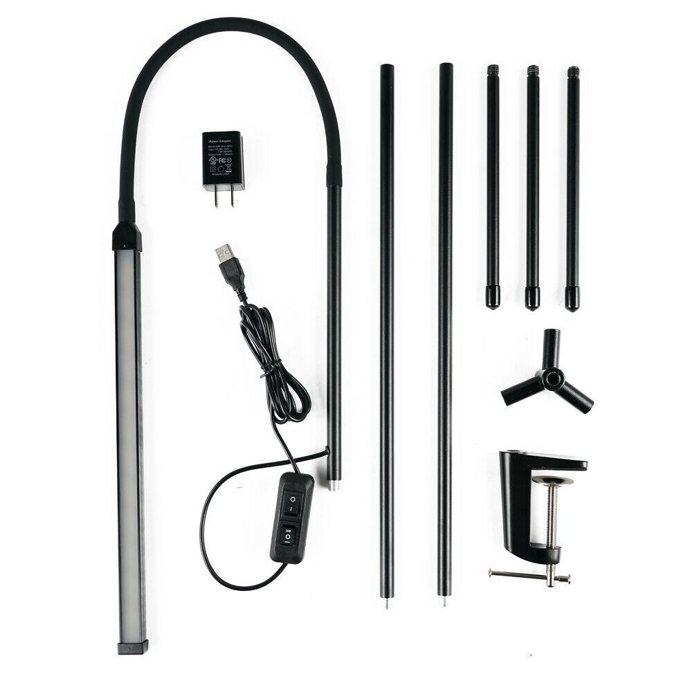 Adjustable LED Work Lamp with Dual Brightness and Mounting Clip, 1000 Lumens