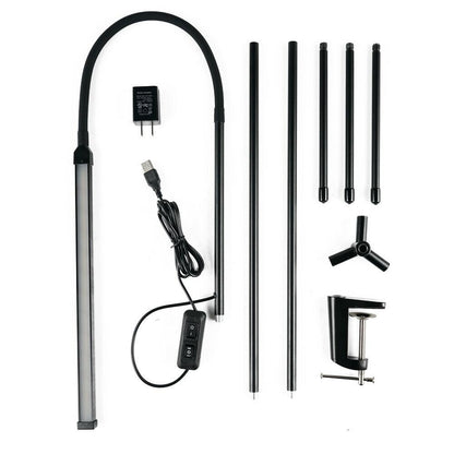 Adjustable LED Work Lamp with Dual Brightness and Mounting Clip, 1000 Lumens