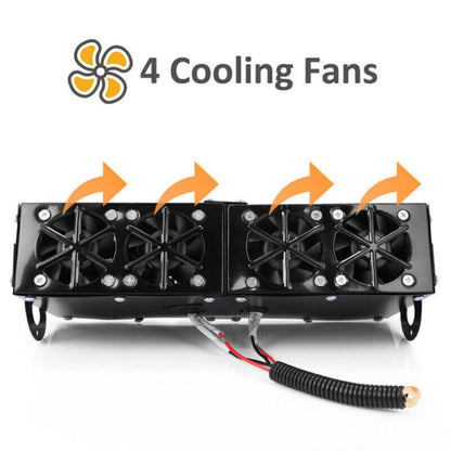 Portable 12V Car Heater with Dual Switch Control and Four Air Outlets
