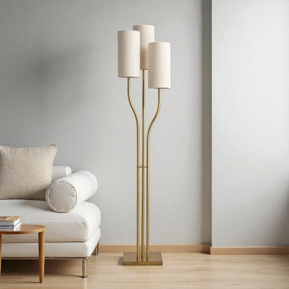 Druva Golden Metal Floor Lamp