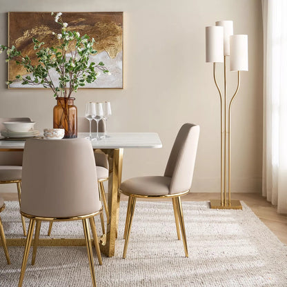 Druva Golden Metal Floor Lamp
