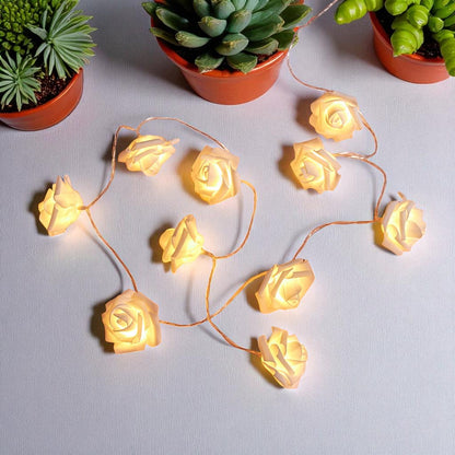 Flora LED Strip Lights with Rose Design for Garden, 5.4ft
