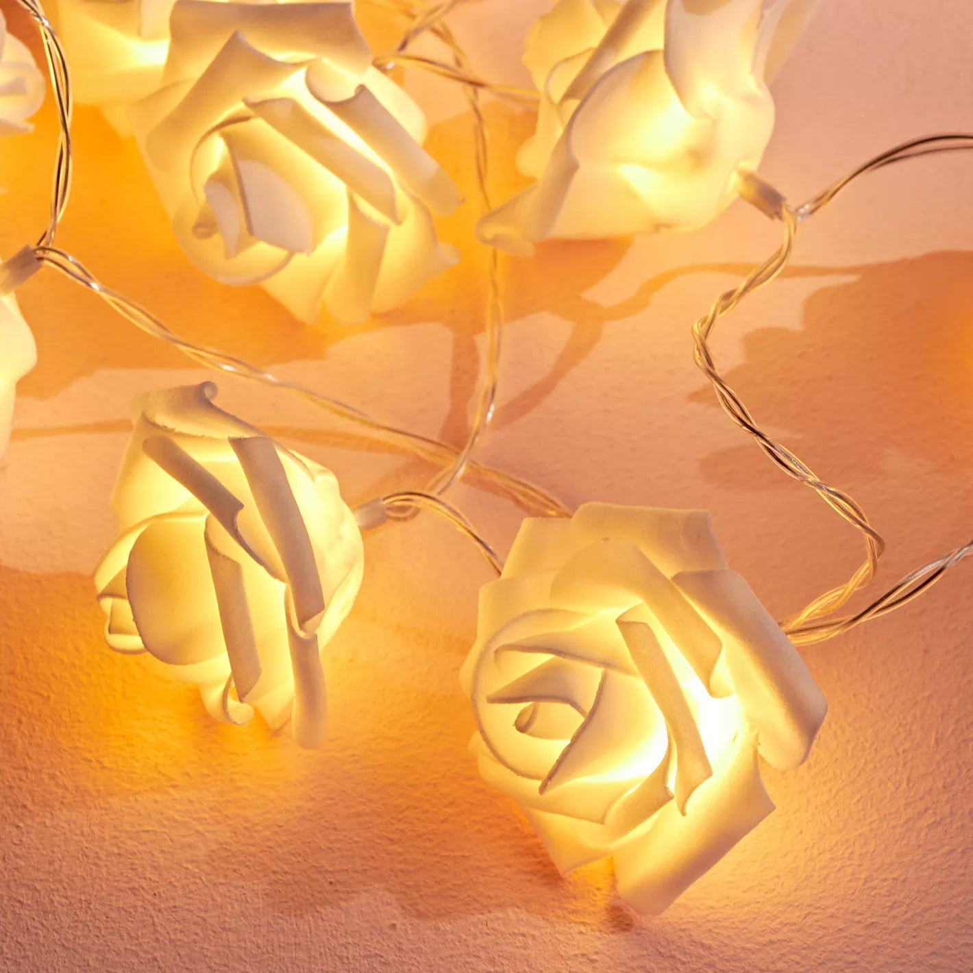 Flora LED Strip Lights with Rose Design for Garden, 5.4ft