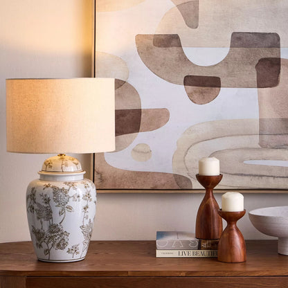 Orelix Ceramic Patterned Table Lamp