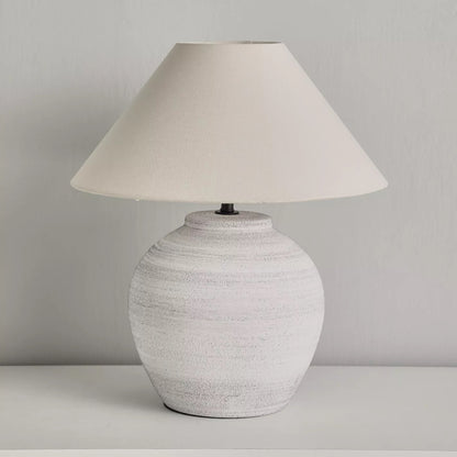 Vela White Ceramic Table Lamp