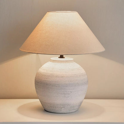 Vela White Ceramic Table Lamp